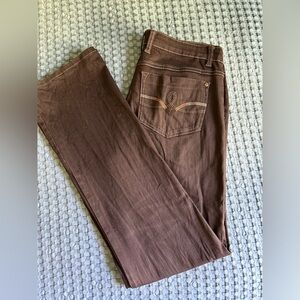 Prana Cotton Jeans/Pants Size 10 Brown Lightweight Hiking Straight Leg